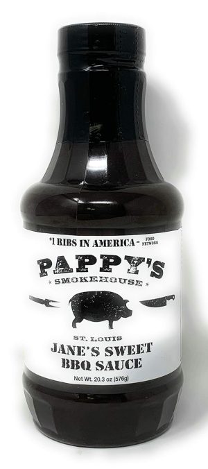 Pappy's Smokehouse 'Memphis Style BBQ in St. Louis, MO' | 'Jane's Sweet' BBQ Sauce | 23.3 Fl Oz/ 576 g